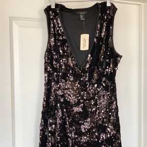 Black Sequin Party Dress